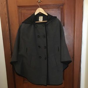 charcoal cape with hood